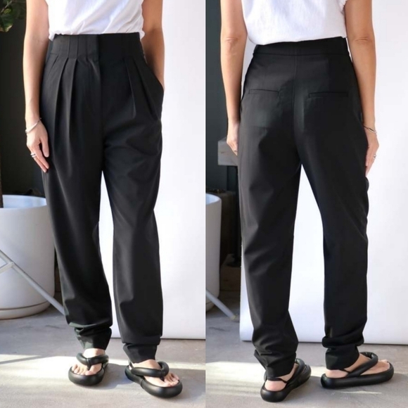 New Tibi Tropical Wool Blend Yasmeen High Waisted Black Trouser Pants NWT Size 4 - Picture 7 of 16